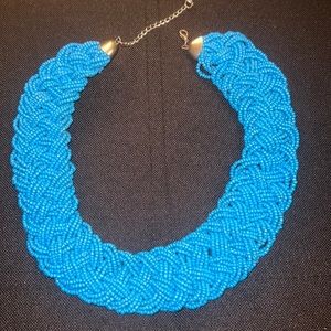 💙🩵💙 Blue Beaded Braided Necklace🩵💙🩵
